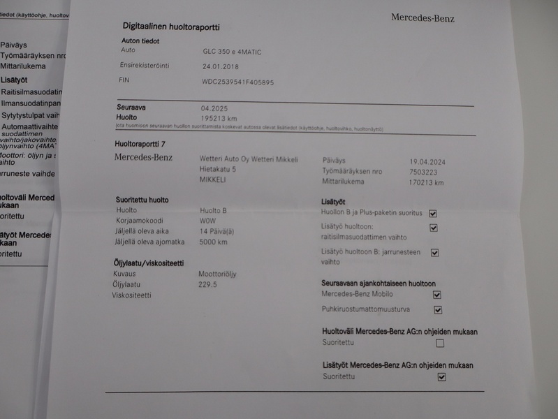 Mercedes-Benz GLC vaihtoauto