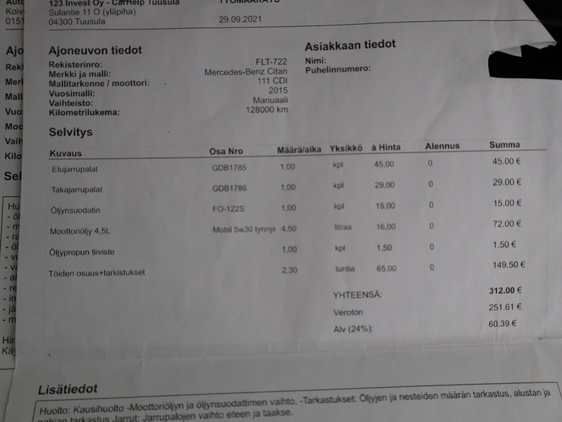 Mercedes-Benz Citan vaihtoauto