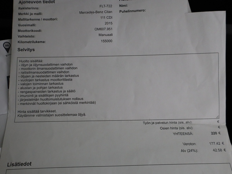 Mercedes-Benz Citan vaihtoauto