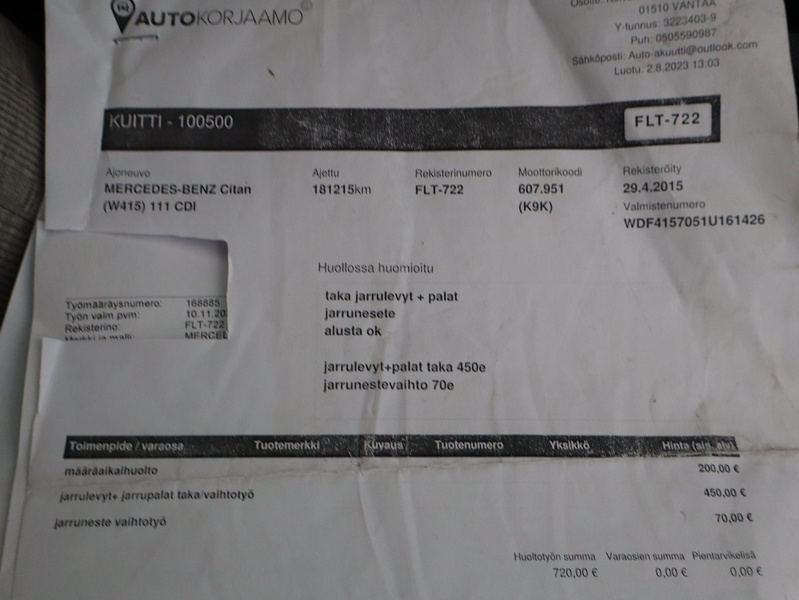 Mercedes-Benz Citan vaihtoauto