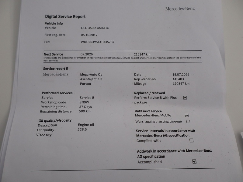 Mercedes-Benz GLC vaihtoauto