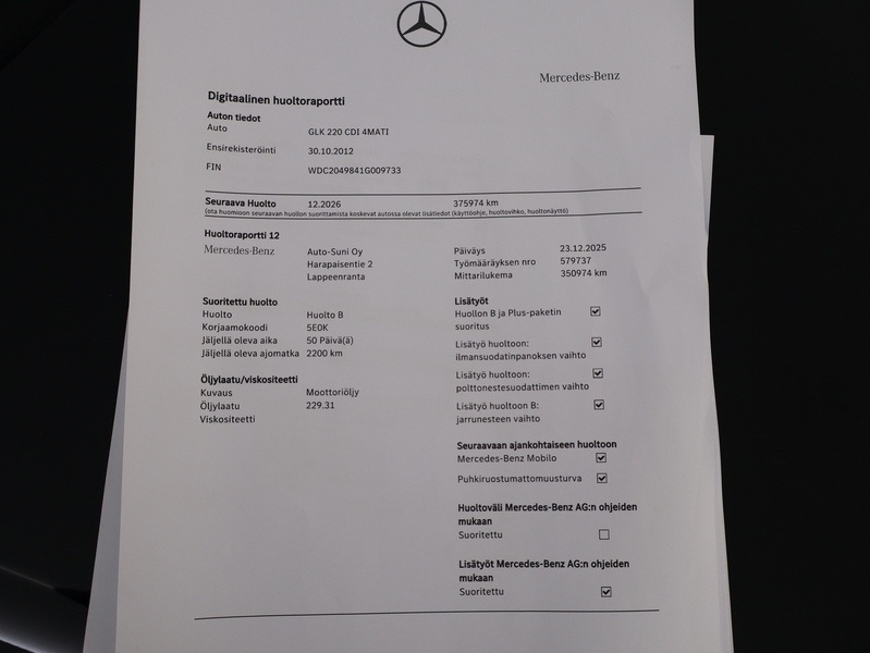 Mercedes-Benz GLK vaihtoauto