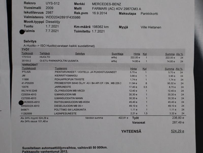 Mercedes-Benz C vaihtoauto