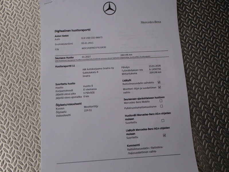 Mercedes-Benz GLK vaihtoauto