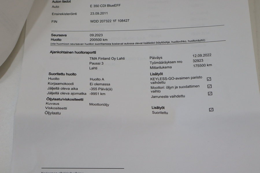 Mercedes-Benz E vaihtoauto