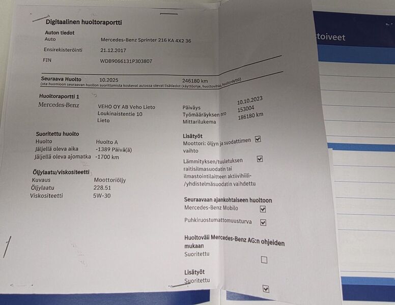 Mercedes-Benz Sprinter vaihtoauto