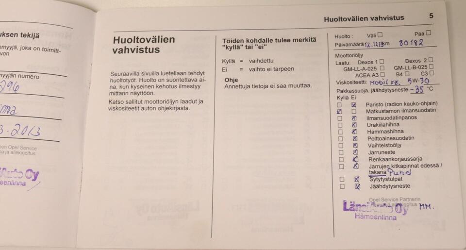 Opel Zafira Tourer vaihtoauto