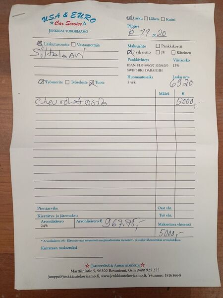 Chevrolet Silverado vaihtoauto