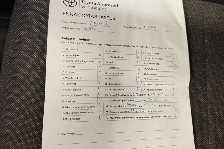 Toyota Corolla vaihtoauto