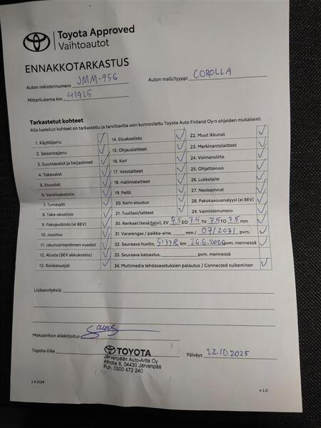 Toyota Corolla vaihtoauto