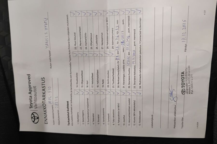 Toyota Yaris vaihtoauto