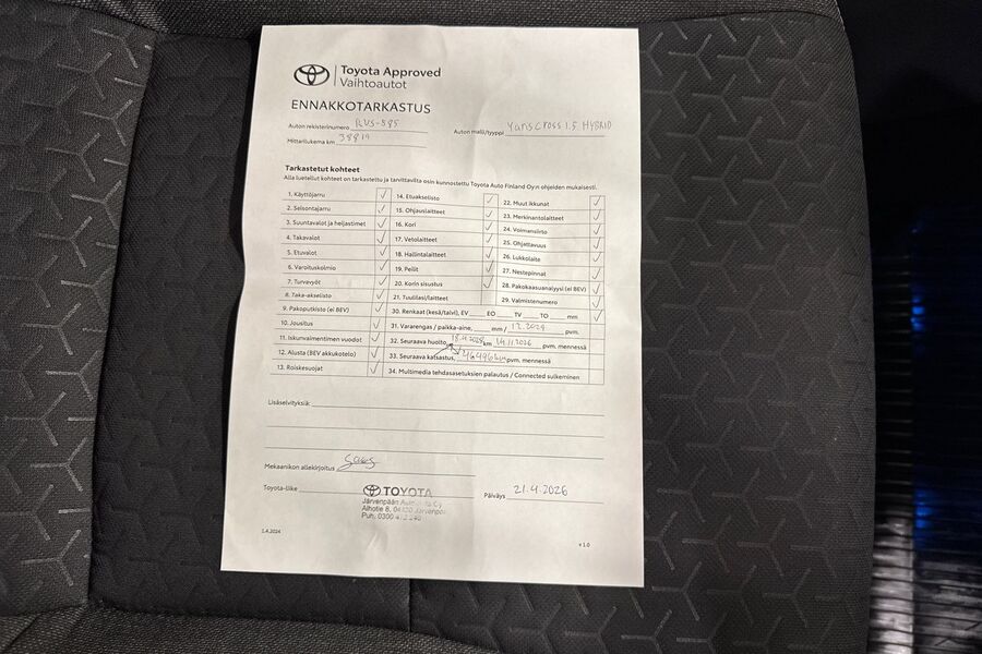 Toyota Yaris Cross vaihtoauto
