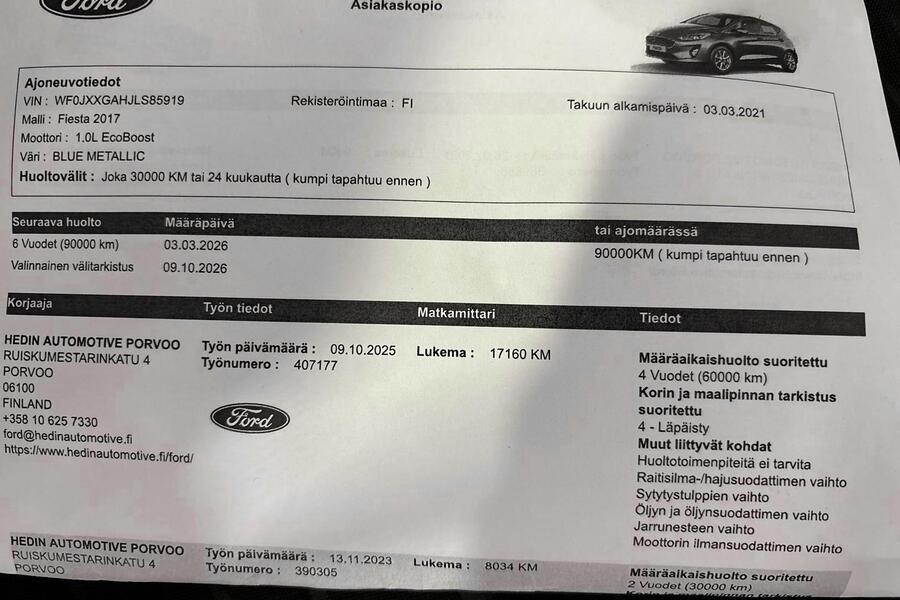 Ford Fiesta vaihtoauto