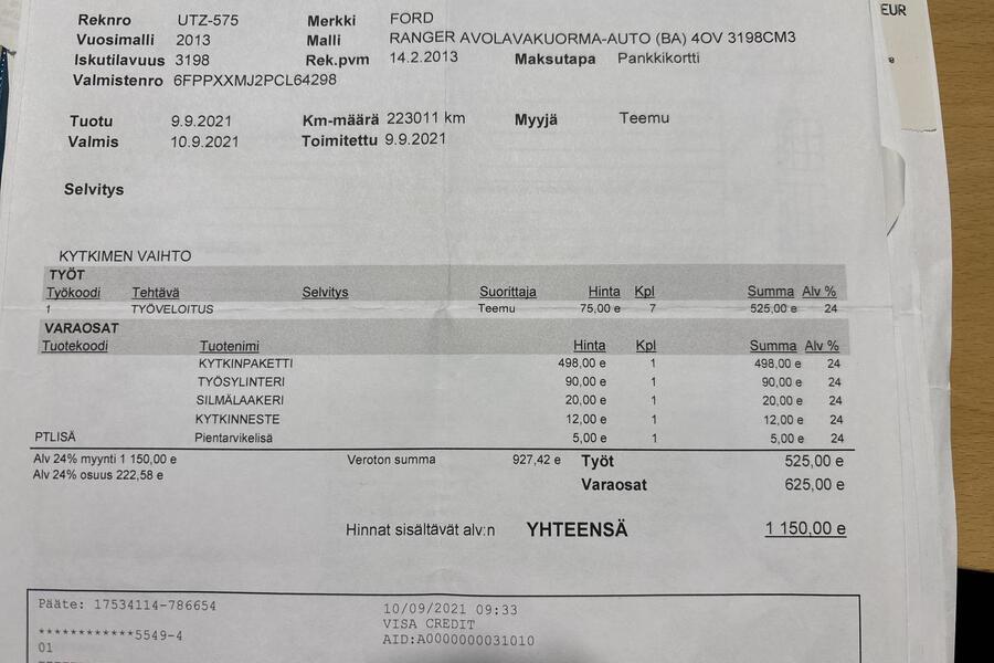 Ford Ranger vaihtoauto