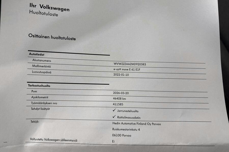 Volkswagen up! vaihtoauto