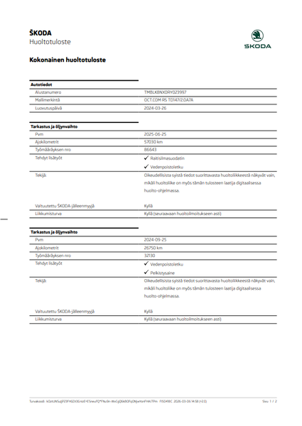 Skoda Octavia vaihtoauto