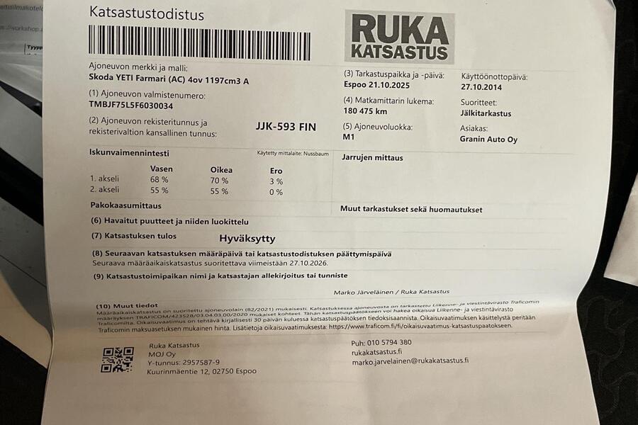 Skoda Yeti vaihtoauto