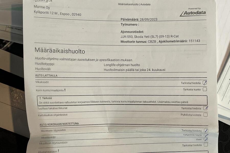 Skoda Yeti vaihtoauto