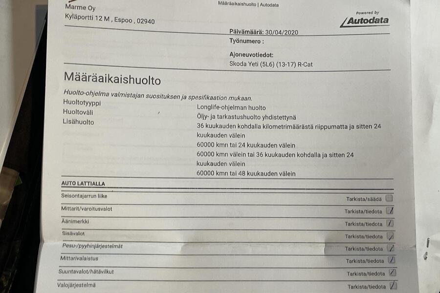 Skoda Yeti vaihtoauto