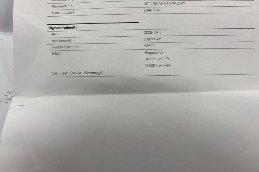 Skoda Octavia vaihtoauto