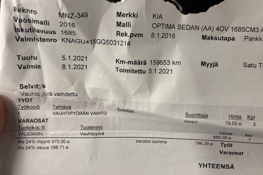 Kia Optima vaihtoauto