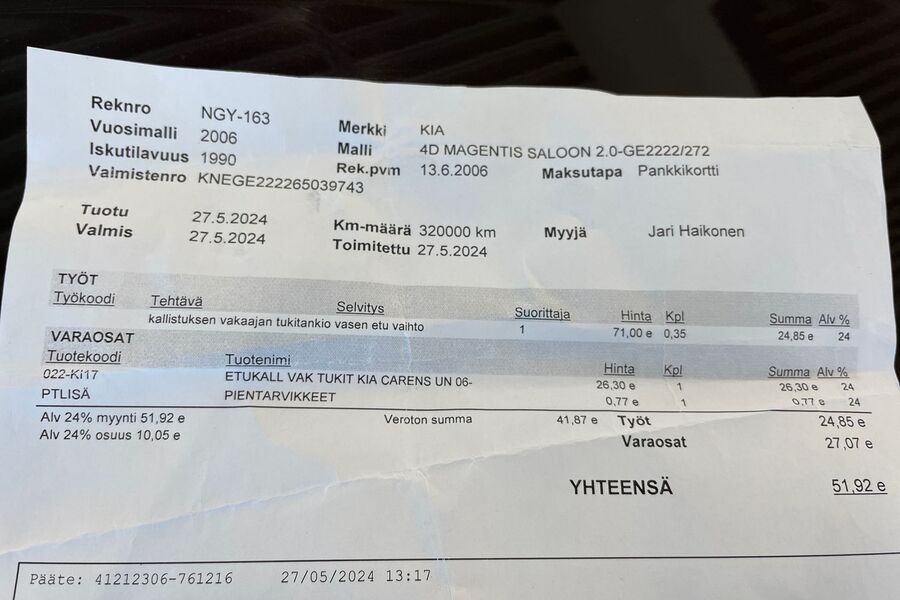 Kia Magentis vaihtoauto