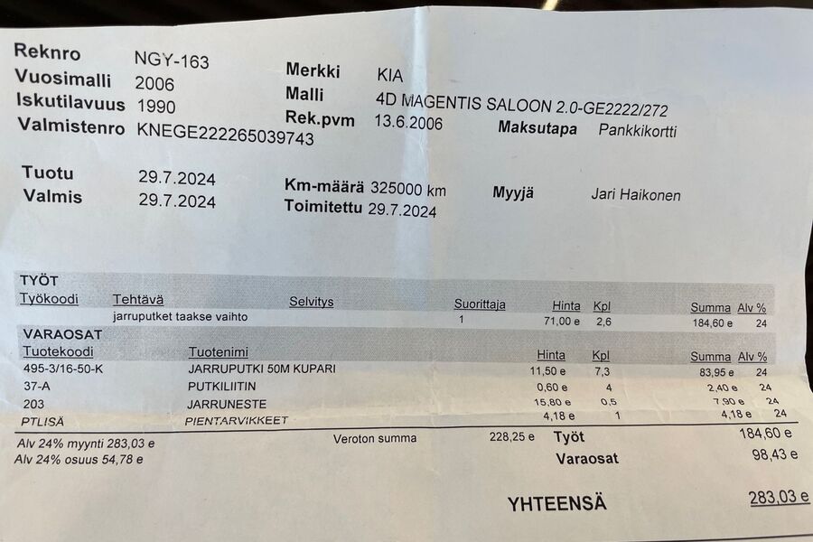 Kia Magentis vaihtoauto