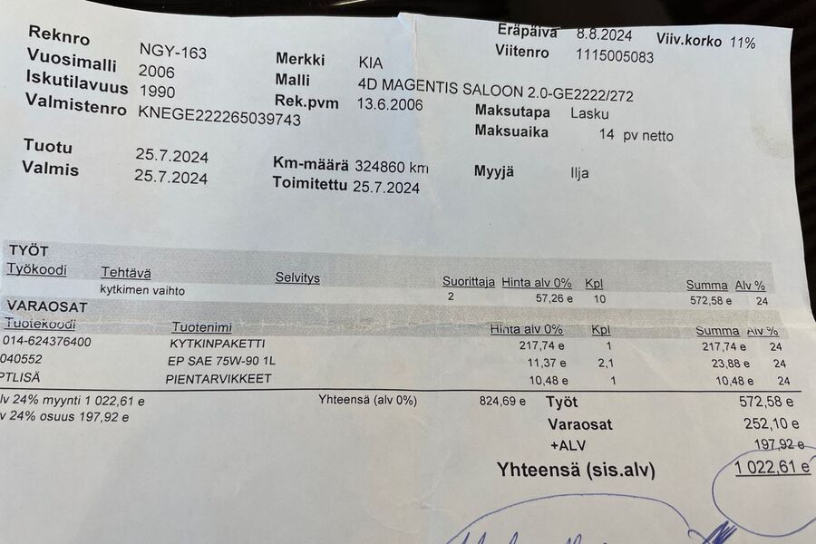 Kia Magentis vaihtoauto