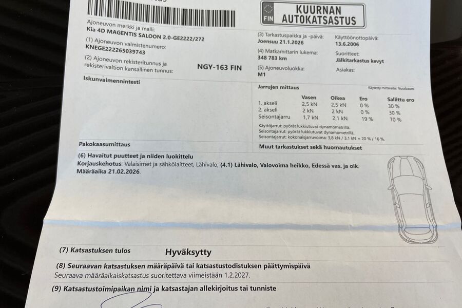 Kia Magentis vaihtoauto