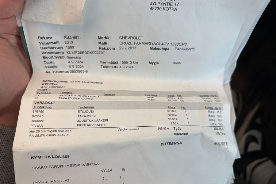 Chevrolet Cruze vaihtoauto