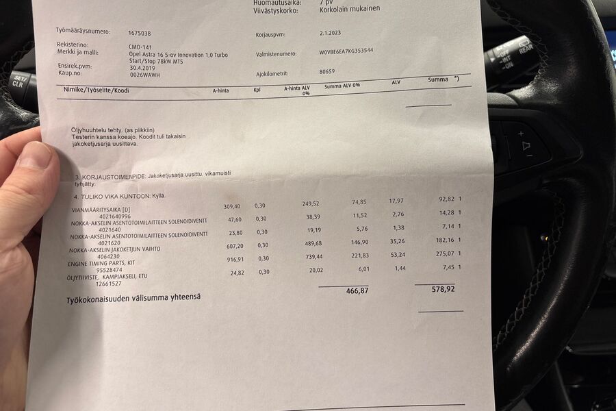 Opel Astra vaihtoauto