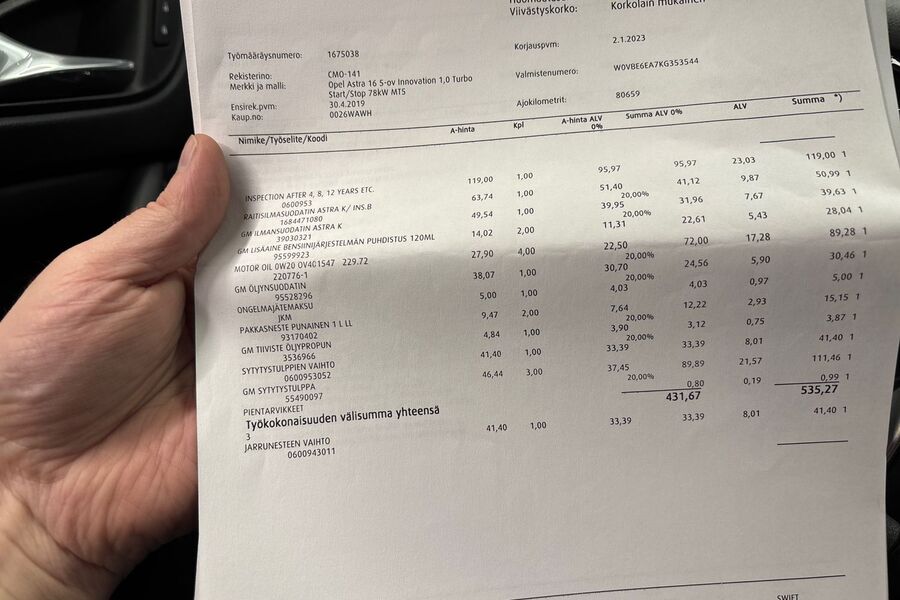 Opel Astra vaihtoauto