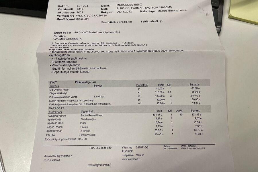 Mercedes-Benz A vaihtoauto