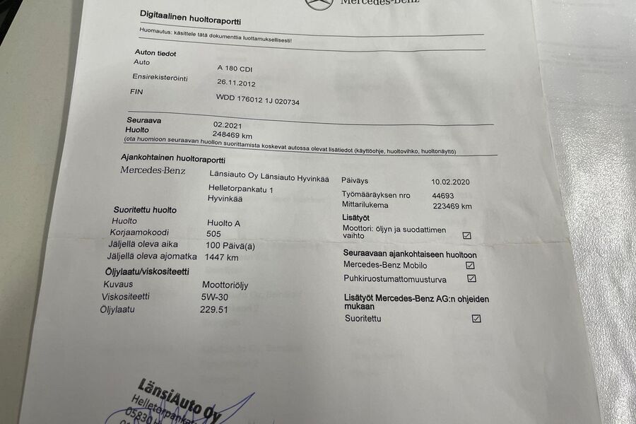 Mercedes-Benz A vaihtoauto