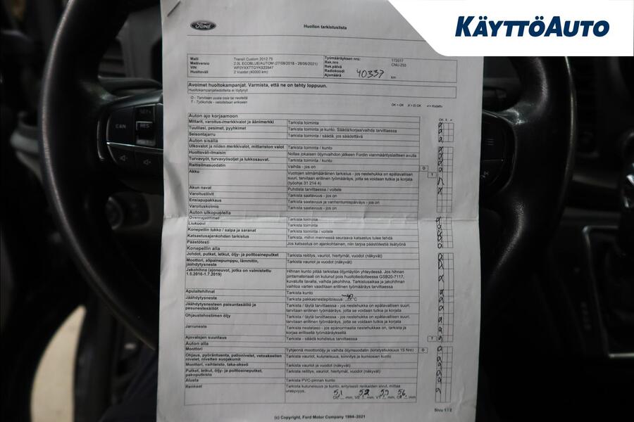 Ford Transit Custom vaihtoauto