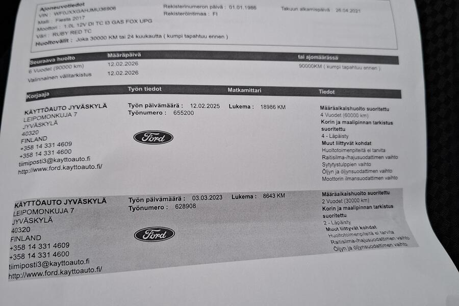 Ford Fiesta vaihtoauto