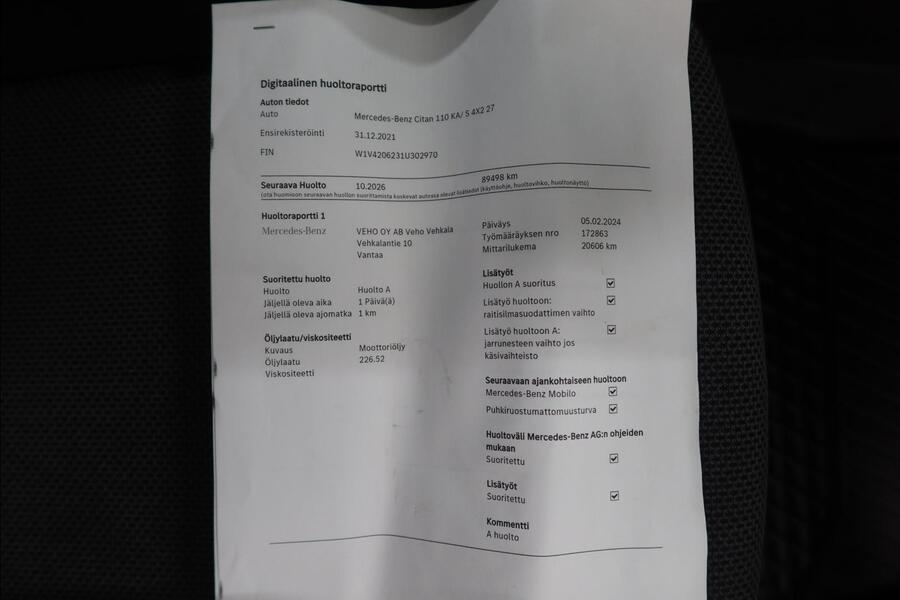 Mercedes-Benz Citan vaihtoauto