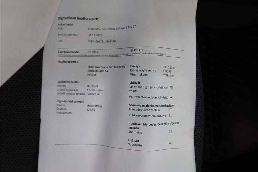 Mercedes-Benz Citan vaihtoauto