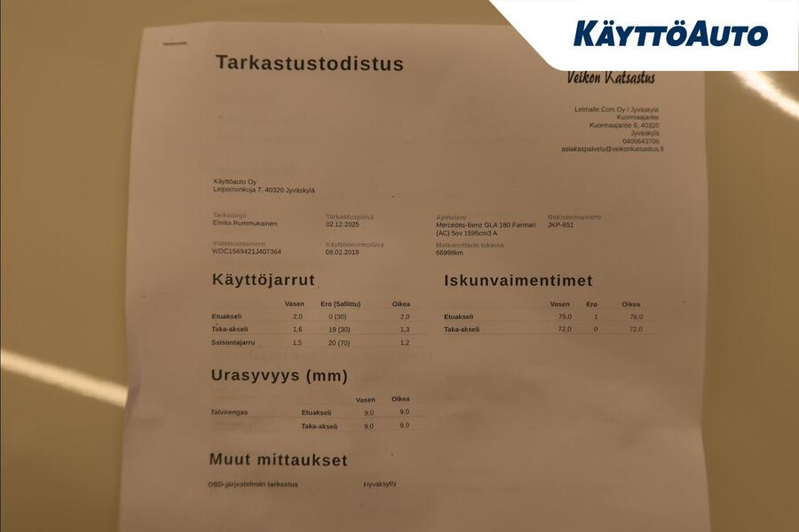 Mercedes-Benz GLA vaihtoauto