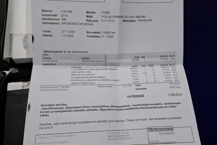 Ford Focus vaihtoauto