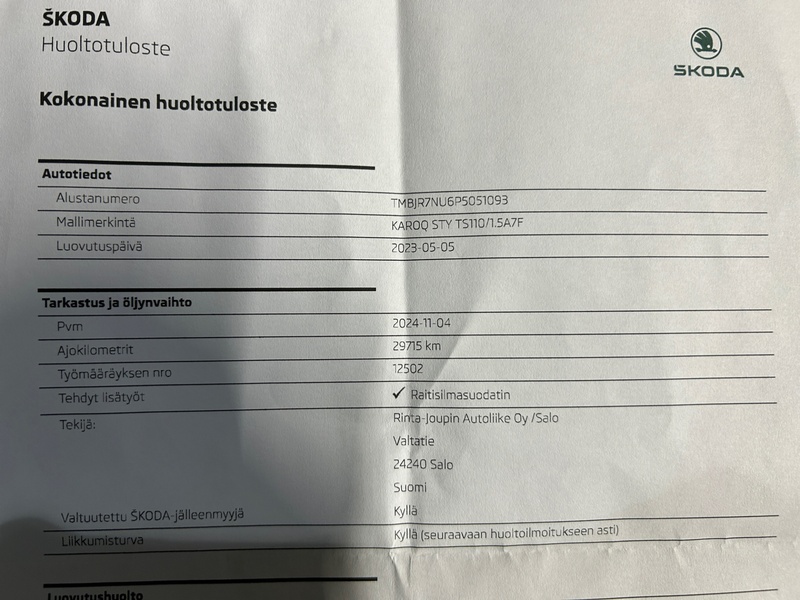 Skoda Karoq vaihtoauto