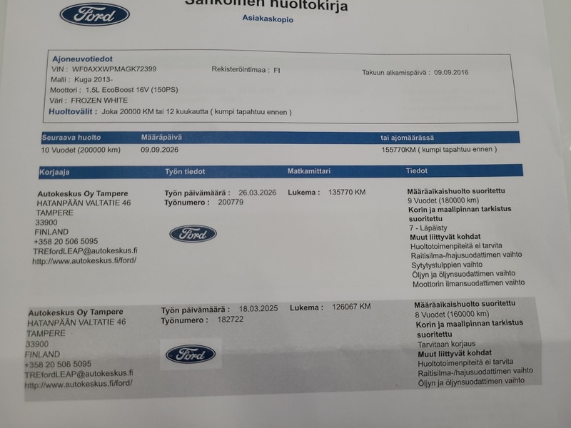Ford Kuga vaihtoauto