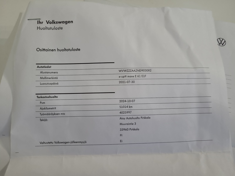 Volkswagen up! vaihtoauto