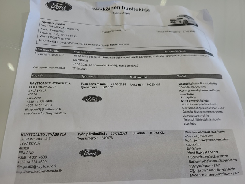 Ford Fiesta vaihtoauto