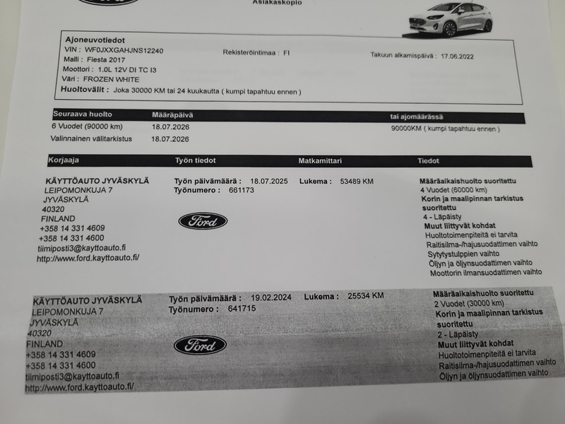 Ford Fiesta vaihtoauto