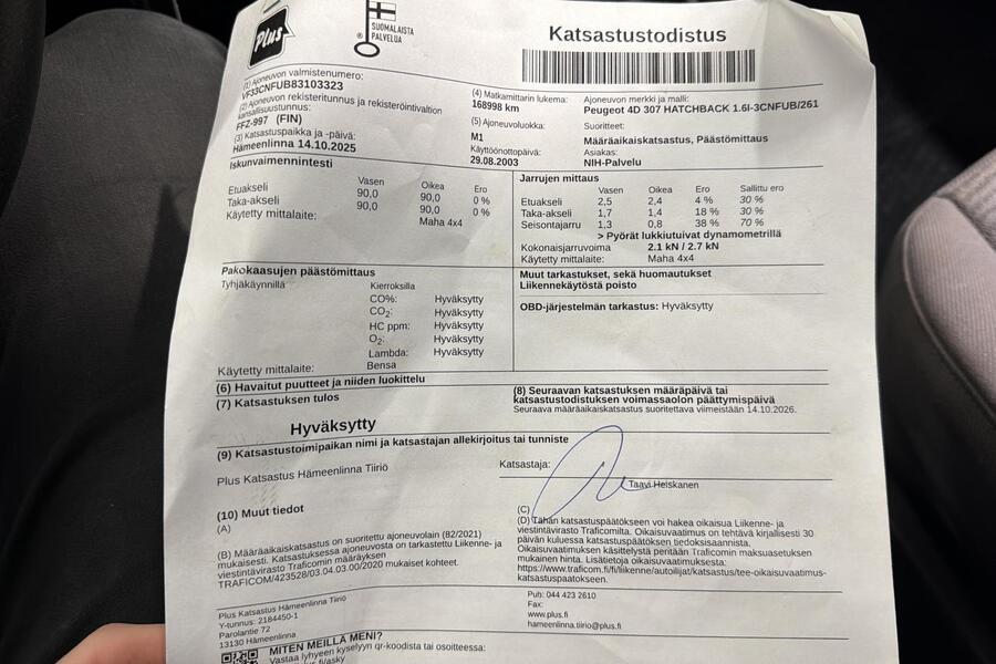 Peugeot 307 vaihtoauto