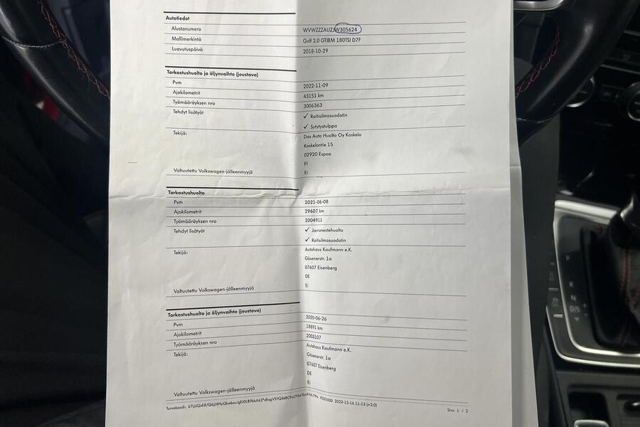 Volkswagen Golf vaihtoauto