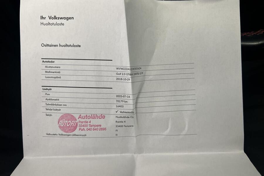 Volkswagen Golf vaihtoauto