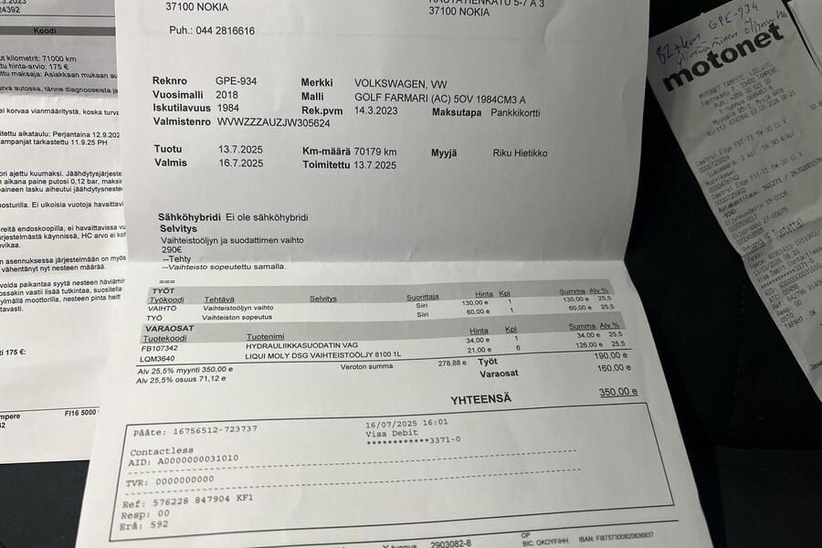 Volkswagen Golf vaihtoauto