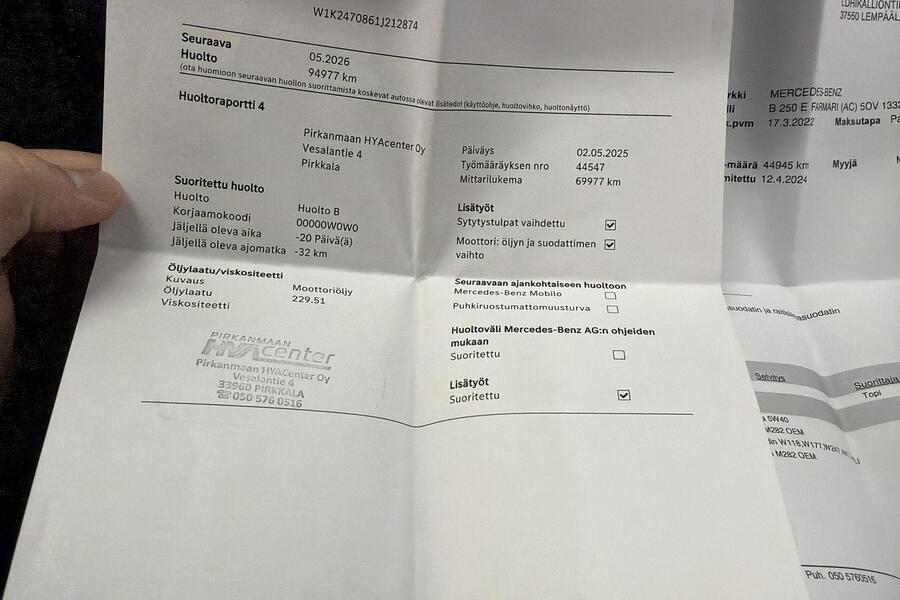 Mercedes-Benz B vaihtoauto